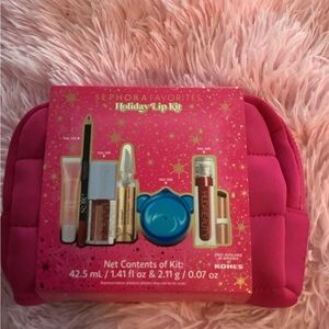 Sephora Favorites Holiday 2025 Lip Kit with 7 full + deluxe sizes Pink Brown